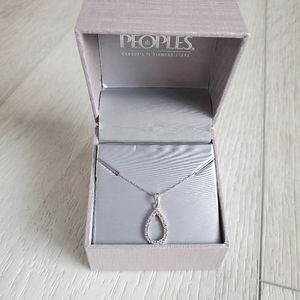 Diamond Accent Teardrop in 10K White Gold